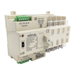 NOFUEL Dual Power Automatic Transfer Switch 4P 100A 220V Grid to AC Generator