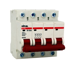 NB1-63 Four Pole din rail circuit breaker