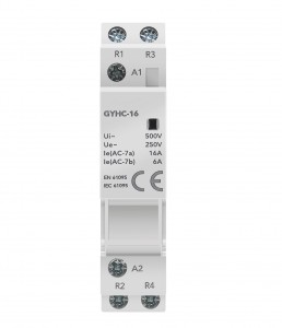 GYHC 2P 16A 2NC AC 220V/230V Manual Control Household Contactor Din Rail Type