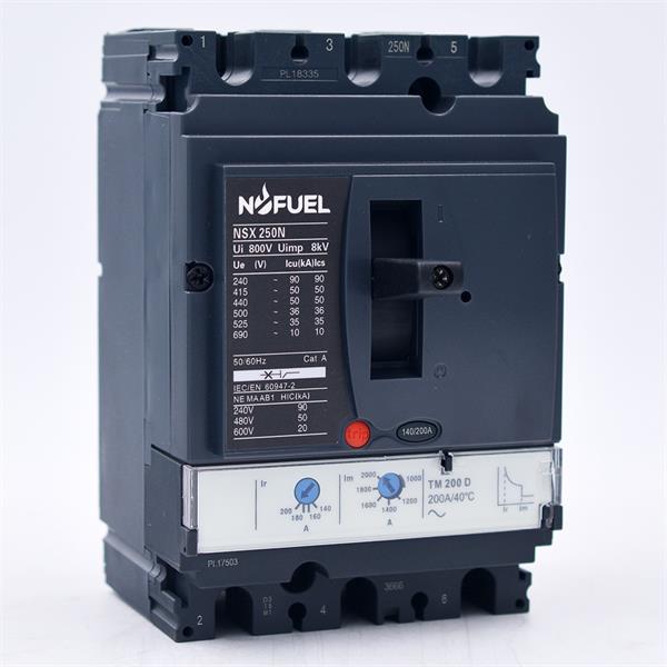 Compact NSX250N Moulded Case Circuit Breaker 3pole 50KA 200A TM200D Featured Image