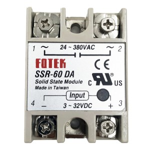 SSR-60DA Fotek Solid State Relay Module 3-32V Input 24-480V Output 60A