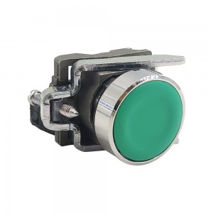 XB4-BA31 Pulsador metálico XB4 color verde 22mm retorno por resorte sin marcar 1NO