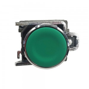 XB4-BA31 Push button metal XB4,green 22mm spring return unmarked 1NO