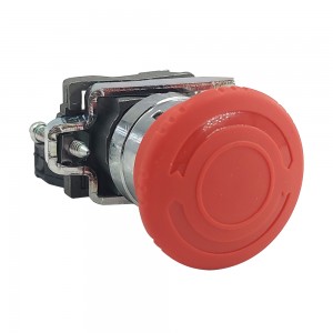 XB4BS542 Interruptor de parada de emergencia de boton pulsador XB4 Rojo 1NC